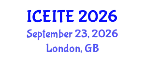 International Conference on Environmental, Infrastructure and Transportation Engineering (ICEITE) September 23, 2026 - London, United Kingdom