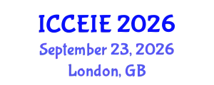 International Conference on Civil, Environmental and Infrastructure Engineering (ICCEIE) September 23, 2026 - London, United Kingdom