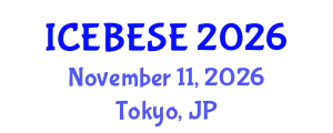 International Conference on Environmental, Biological, Ecological Sciences and Engineering (ICEBESE) November 11, 2026 - Tokyo, Japan