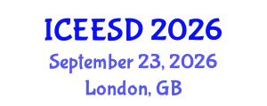 International Conference on Ecosystems, Environment and Sustainable Development (ICEESD) September 23, 2026 - London, United Kingdom