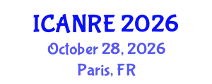 International Conference on Agricultural and Natural Resources Engineering (ICANRE) October 28, 2026 - Paris, France