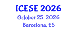International Conference on Earthquake and Structural Engineering (ICESE) October 25, 2026 - Barcelona, Spain