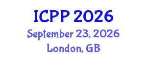 International Conference on Pharmacy and Pharmacology (ICPP) September 23, 2026 - London, United Kingdom