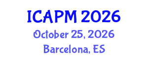 International Conference on Applied Physics and Mathematics (ICAPM) October 25, 2026 - Barcelona, Spain