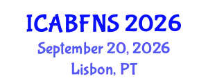 International Conference on Agricultural Biotechnology, Food and Nutritional Sciences (ICABFNS) September 20, 2026 - Lisbon, Portugal