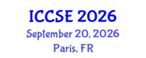 International Conference on Computer and Software Engineering (ICCSE) September 20, 2026 - Paris, France