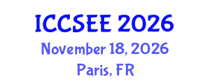International Conference on Civil, Structural and Environmental Engineering (ICCSEE) November 18, 2026 - Paris, France