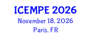 International Conference on Electrical Machines and Power Electronics (ICEMPE) November 18, 2026 - Paris, France
