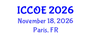 International Conference on Coastal and Ocean Engineering (ICCOE) November 18, 2026 - Paris, France