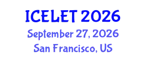 International Conference on e-Learning and e-Teaching (ICELET) September 27, 2026 - San Francisco, United States
