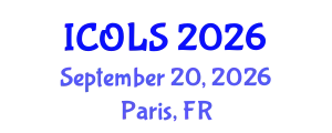 International Conference on Optics, Lasers and Spectroscopy (ICOLS) September 20, 2026 - Paris, France