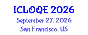 International Conference on Lasers, Optics, and Quantum Electronics (ICLOQE) September 27, 2026 - San Francisco, United States