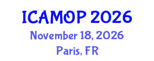 International Conference on Atomic, Molecular and Optical Physics (ICAMOP) November 18, 2026 - Paris, France