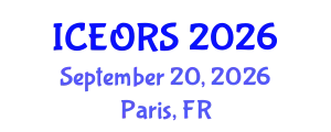 International Conference on Econometrics, Operations Research and Statistics (ICEORS) September 20, 2026 - Paris, France