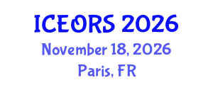 International Conference on Econometrics, Operations Research and Statistics (ICEORS) November 18, 2026 - Paris, France