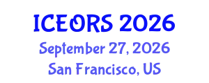 International Conference on Econometrics, Operations Research and Statistics (ICEORS) September 27, 2026 - San Francisco, United States