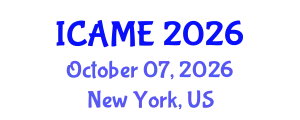 International Conference on Automotive and Mechanical Engineering (ICAME) October 07, 2026 - New York, United States