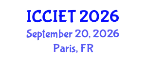 International Conference on Computer, Information and Education Technology (ICCIET) September 20, 2026 - Paris, France