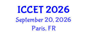 International Conference on Concrete Engineering and Technology (ICCET) September 20, 2026 - Paris, France