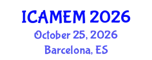 International Conference on Applied Mathematics and Engineering Mathematics (ICAMEM) October 25, 2026 - Barcelona, Spain
