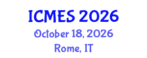International Conference on Marine and Environmental Systems (ICMES) October 18, 2026 - Rome, Italy