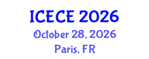 International Conference on Environmental and Chemical Engineering (ICECE) October 28, 2026 - Paris, France