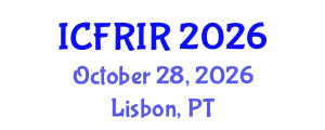 International Conference on Flood Recovery, Innovation and Response (ICFRIR) October 28, 2026 - Lisbon, Portugal