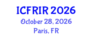 International Conference on Flood Recovery, Innovation and Response (ICFRIR) October 28, 2026 - Paris, France