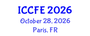 International Conference on Chemical and Food Engineering (ICCFE) October 28, 2026 - Paris, France
