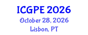 International Conference on Geosciences and Petroleum Engineering (ICGPE) October 28, 2026 - Lisbon, Portugal