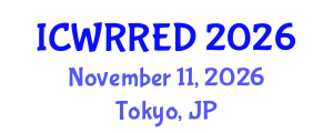International Conference on Water Resources and Renewable Energy Development (ICWRRED) November 11, 2026 - Tokyo, Japan