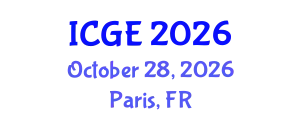 International Conference on Geological Engineering (ICGE) October 28, 2026 - Paris, France