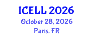 International Conference on English Language and Linguistics (ICELL) October 28, 2026 - Paris, France