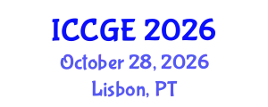 International Conference on Civil and Geological Engineering (ICCGE) October 28, 2026 - Lisbon, Portugal
