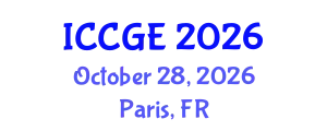 International Conference on Civil and Geological Engineering (ICCGE) October 28, 2026 - Paris, France