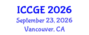 International Conference on Civil and Geological Engineering (ICCGE) September 23, 2026 - Vancouver, Canada