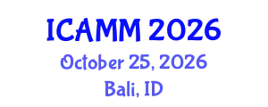 International Conference on Applied Mechanics and Mathematics (ICAMM) October 25, 2026 - Bali, Indonesia