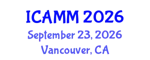 International Conference on Applied Mechanics and Mathematics (ICAMM) September 23, 2026 - Vancouver, Canada