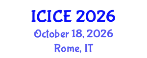 International Conference on Information and Communication Engineering (ICICE) October 18, 2026 - Rome, Italy