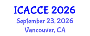 International Conference on Applied Chemistry and Chemical Engineering (ICACCE) September 23, 2026 - Vancouver, Canada