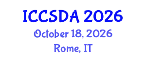 International Conference on Computational Statistics and Data Analysis (ICCSDA) October 18, 2026 - Rome, Italy