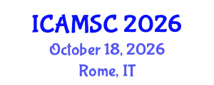 International Conference on Applied Mathematics and Scientific Computing (ICAMSC) October 18, 2026 - Rome, Italy