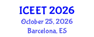 International Conference on Education and Educational Technology (ICEET) October 25, 2026 - Barcelona, Spain