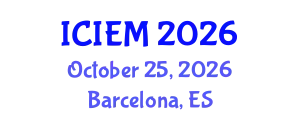 International Conference on Industrial Engineering and Management (ICIEM) October 25, 2026 - Barcelona, Spain