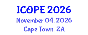 International Conference on Optics, Photonics and Electronics (ICOPE) November 04, 2026 - Cape Town, South Africa