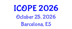 International Conference on Optics, Photonics and Electronics (ICOPE) October 25, 2026 - Barcelona, Spain