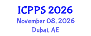 International Conference on Pharmacy and Pharmacological Sciences (ICPPS) November 08, 2026 - Dubai, United Arab Emirates