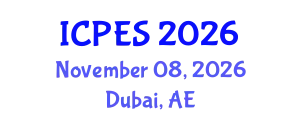 International Conference on Plant and Environmental Sciences (ICPES) November 08, 2026 - Dubai, United Arab Emirates