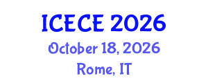 International Conference on Electronics and Communication Engineering (ICECE) October 18, 2026 - Rome, Italy