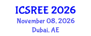 International Conference on Sustainable and Renewable Energy Engineering (ICSREE) November 08, 2026 - Dubai, United Arab Emirates
